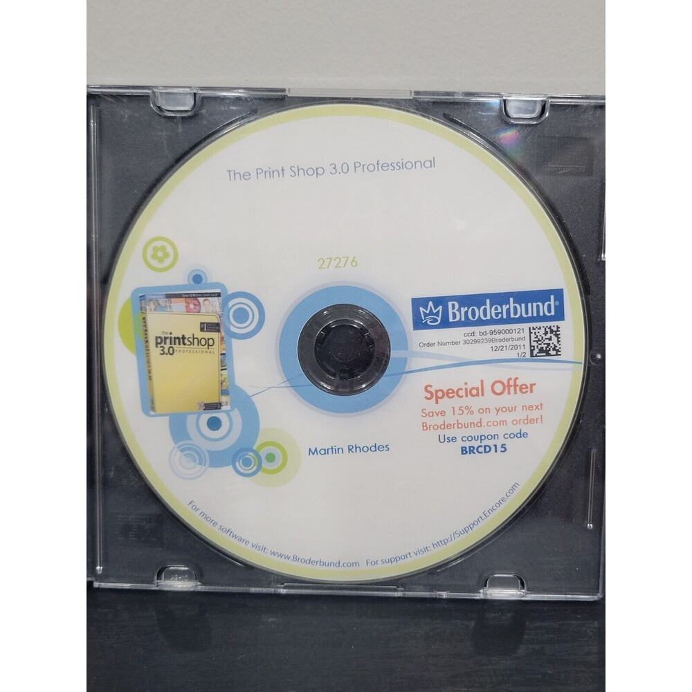 The Print Shop Version 3.0 Professional PC Broderbund